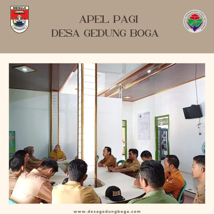 Apel Rutin, Pemdes Gedung Boga Bahas Evaluasi Kinerja Hingga Kekeringan